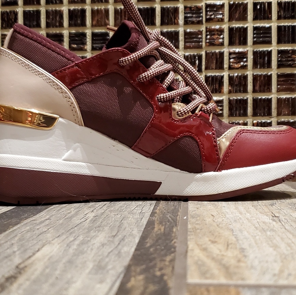 Michael Kors Georgie Leather & Canvas Trainer Shoe